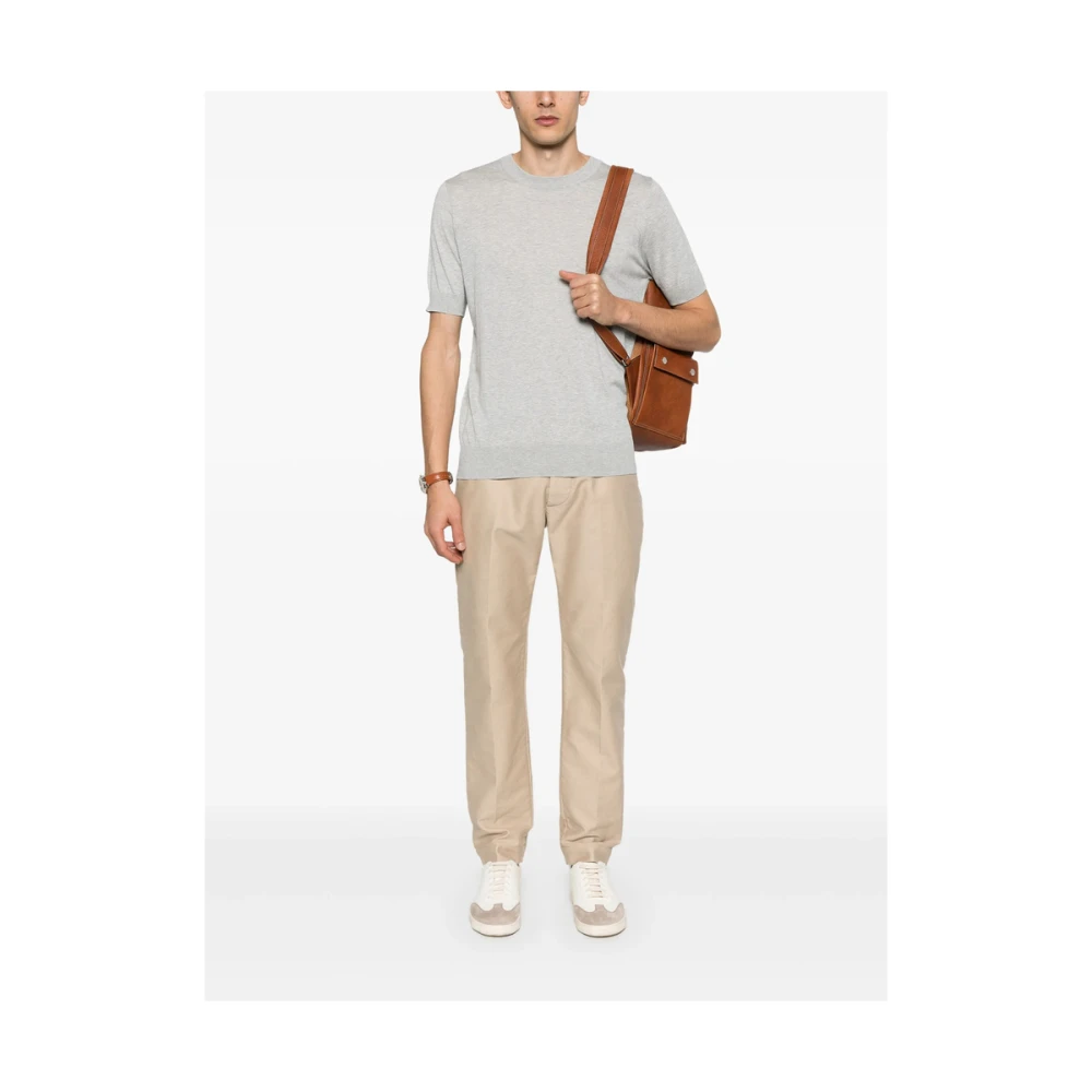 BRUNELLO CUCINELLI Grijze Crew Neck Sweater Gray Heren
