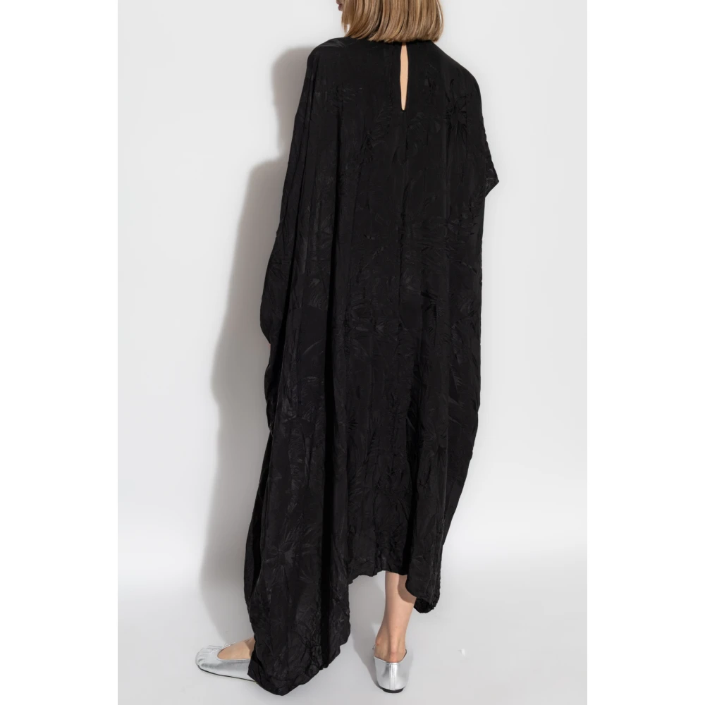 Balenciaga Jurk met kreukeleffect Black Dames