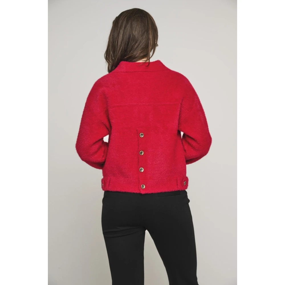 Rino&Pelle Rode Bes Boxy Bubbly Jas Red Dames