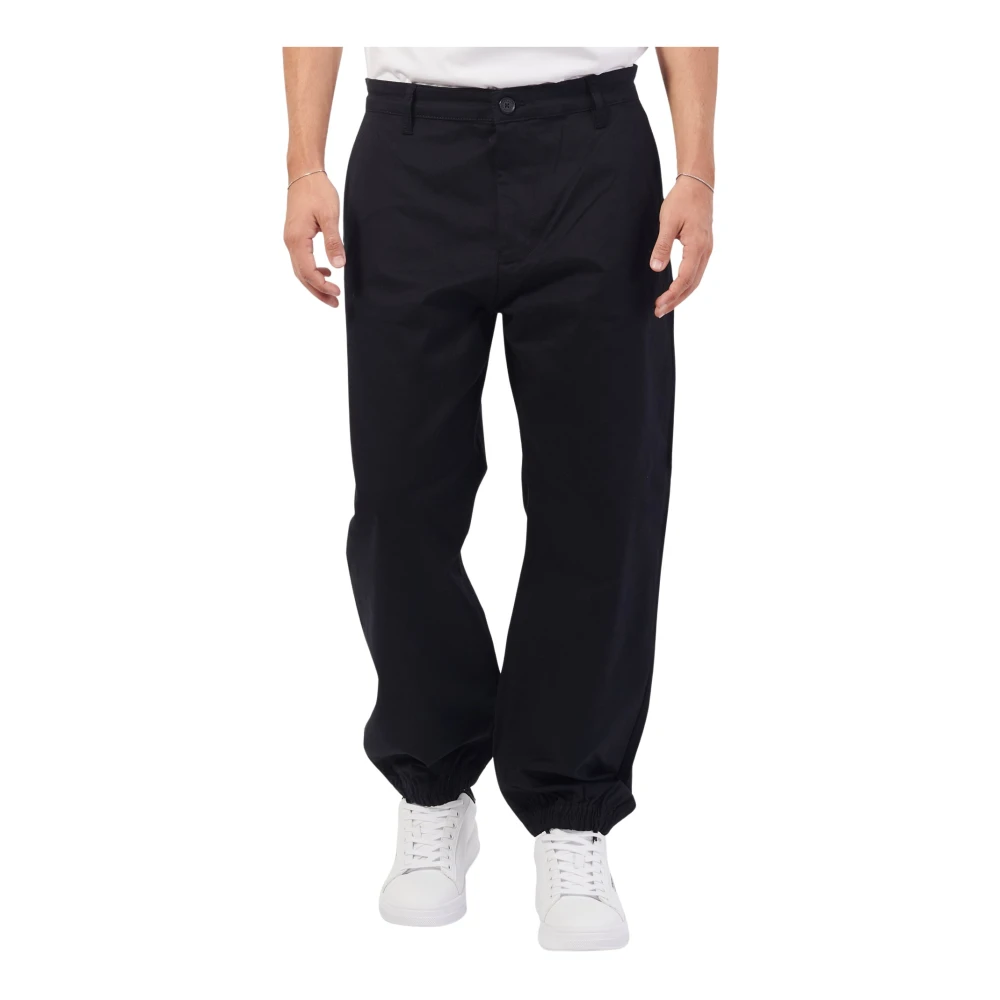 Armani Exchange Zwarte Jogger Broek met Elastische Boorden Black Heren