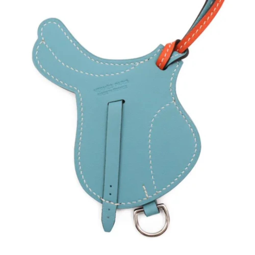 Hermès Vintage Pre-owned Leather key-holders Blue Dames