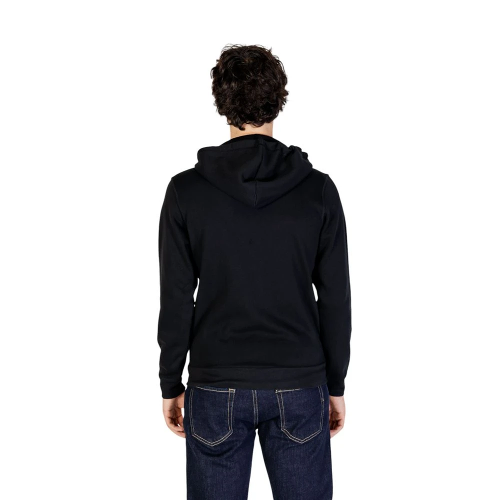 Emporio Armani Zwarte Katoenen Sweatshirt Herfst Winter Collectie Black Heren
