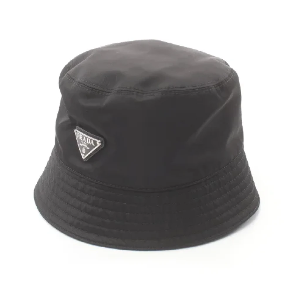Prada Vintage Pre-owned Fabric hats Black Dames