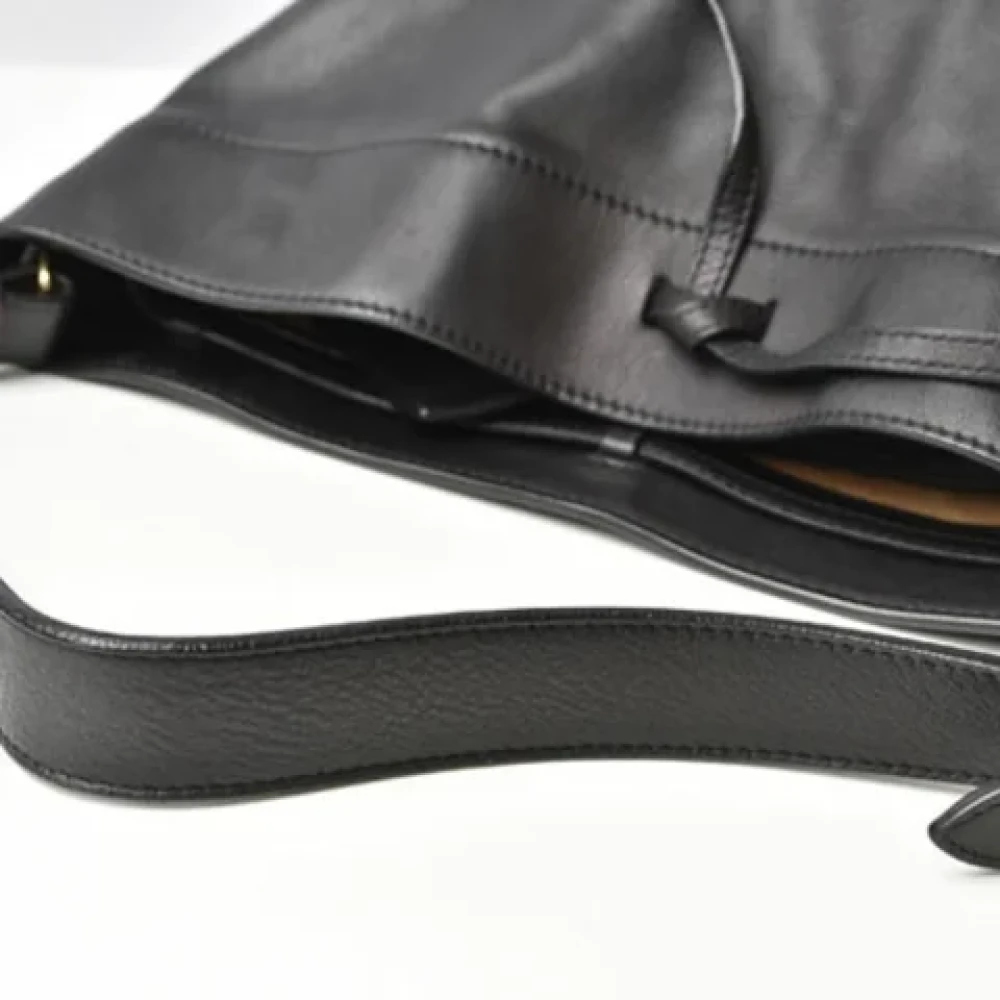 Celine Vintage Tweedehands Zwarte Leren Celine Tas Black Dames
