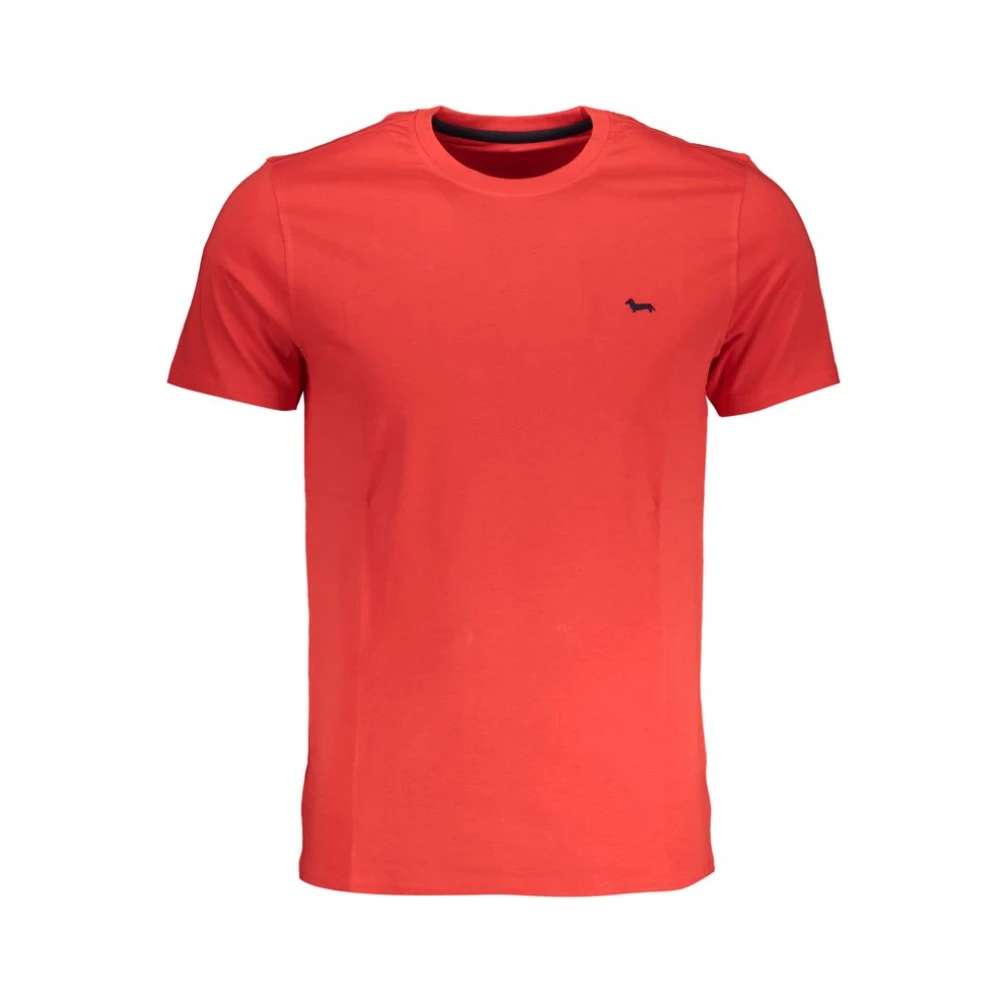Harmont & Blaine Rood Katoenen Geborduurd Logo T-Shirt Red Heren