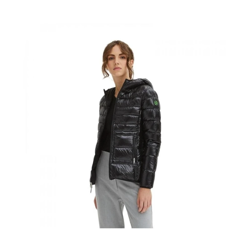 Centogrammi Ultra Light Hooded Down Jacket Black Dames