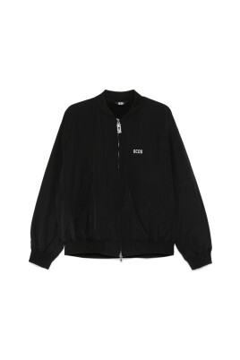 veste-noire-a-fermeture-eclair-avec-logo
