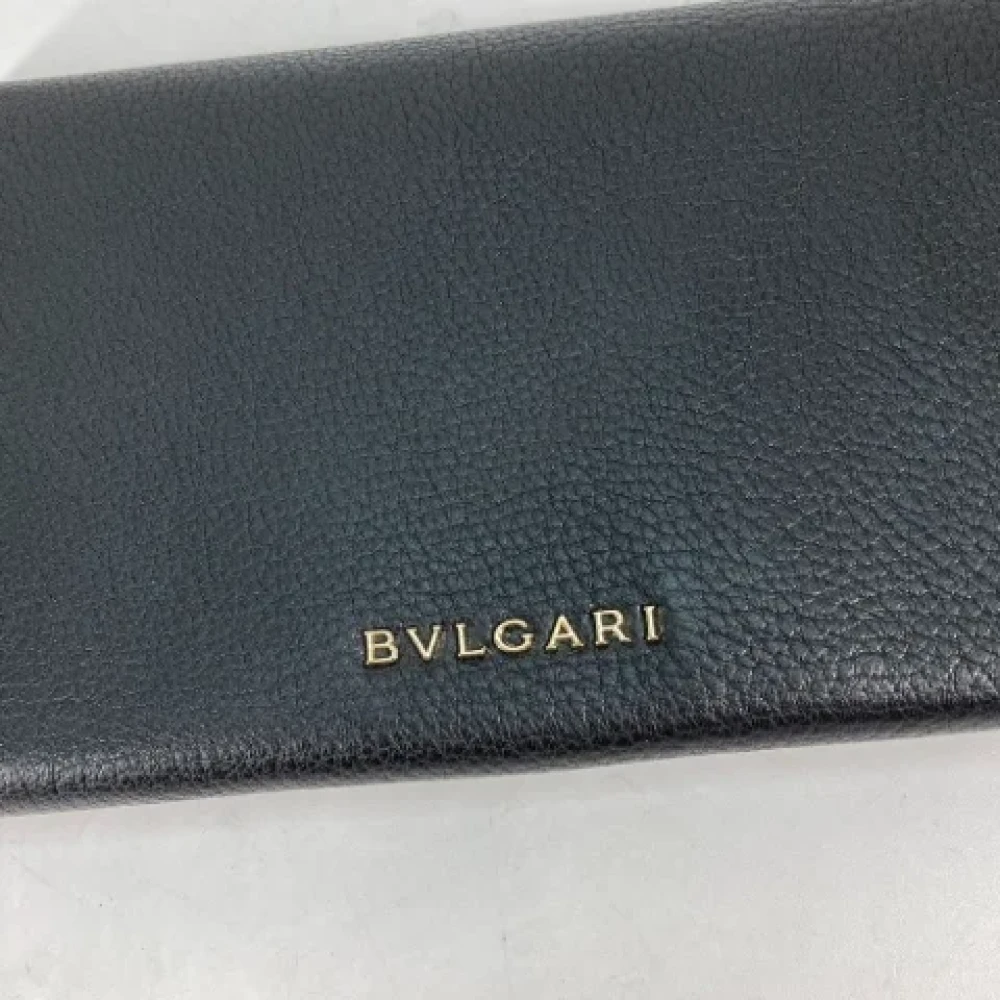 Bvlgari Vintage Pre-owned Leather wallets Black Dames