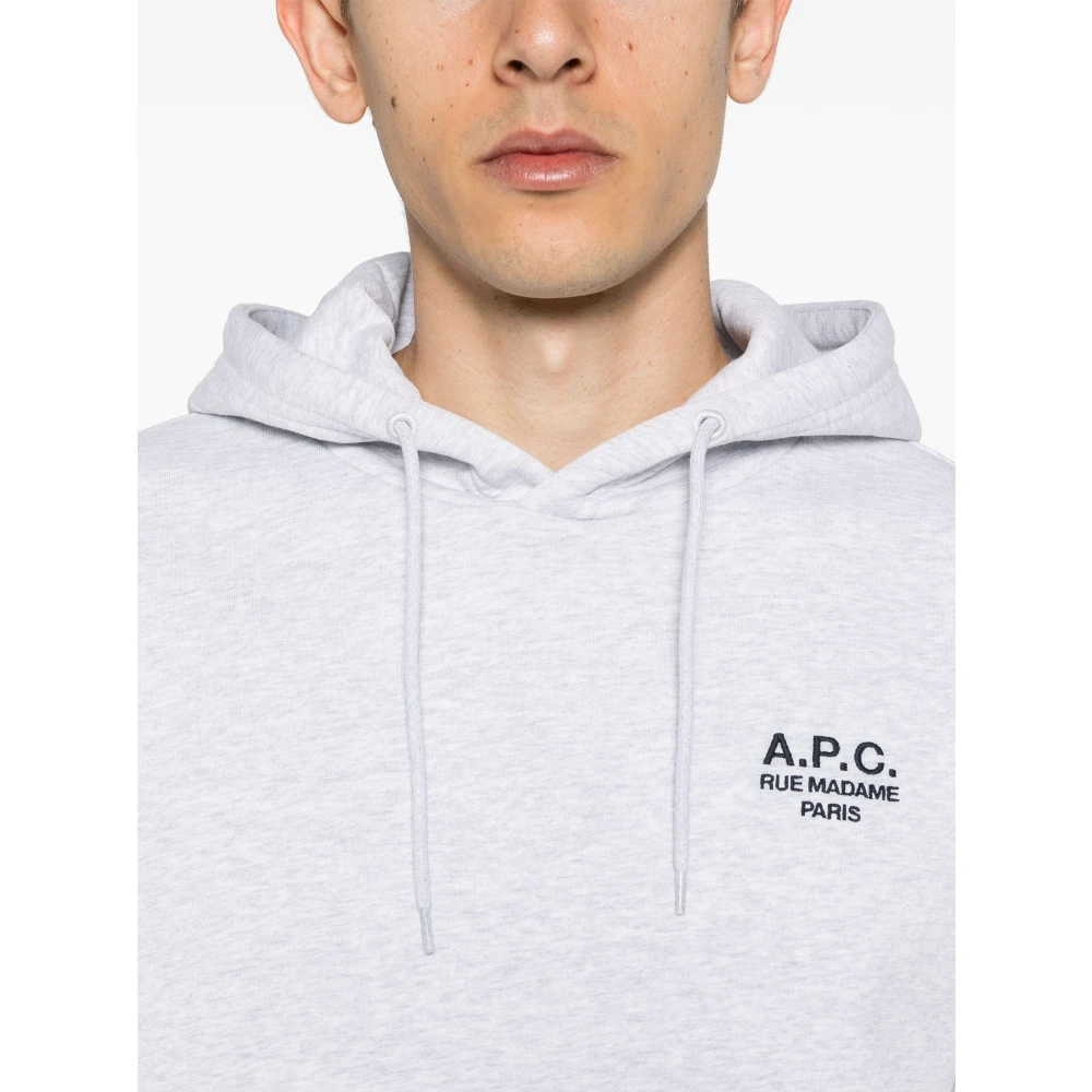 A.p.c. Katoenen hoodie in verschillende kleuren Gray Heren