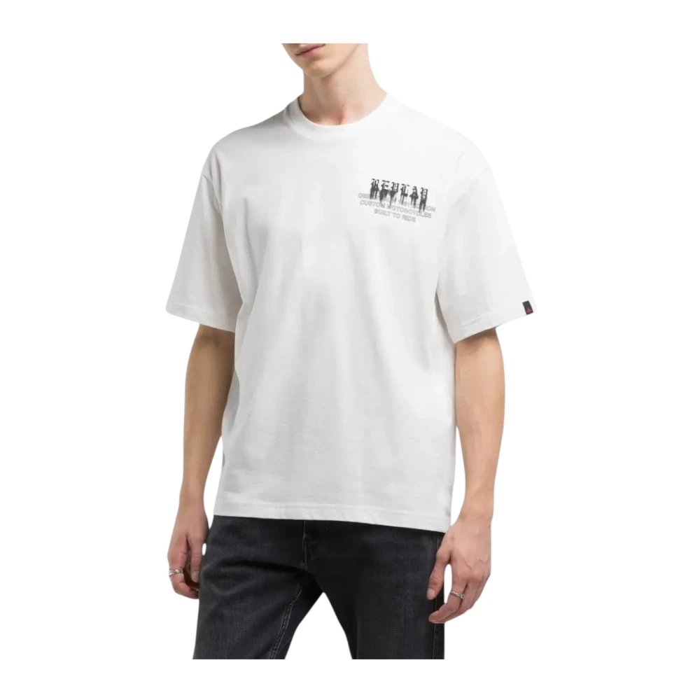 Replay Katoenen T-shirt White Heren