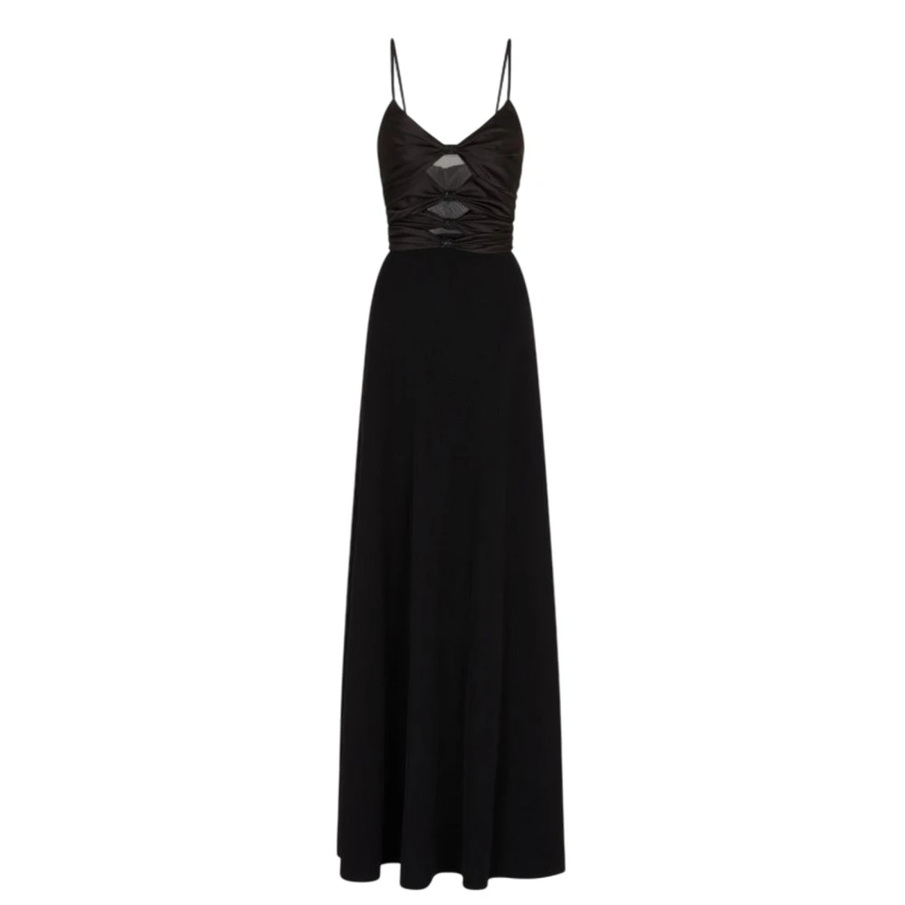 Emporio Armani Vrouw Zwart Lange Jurk