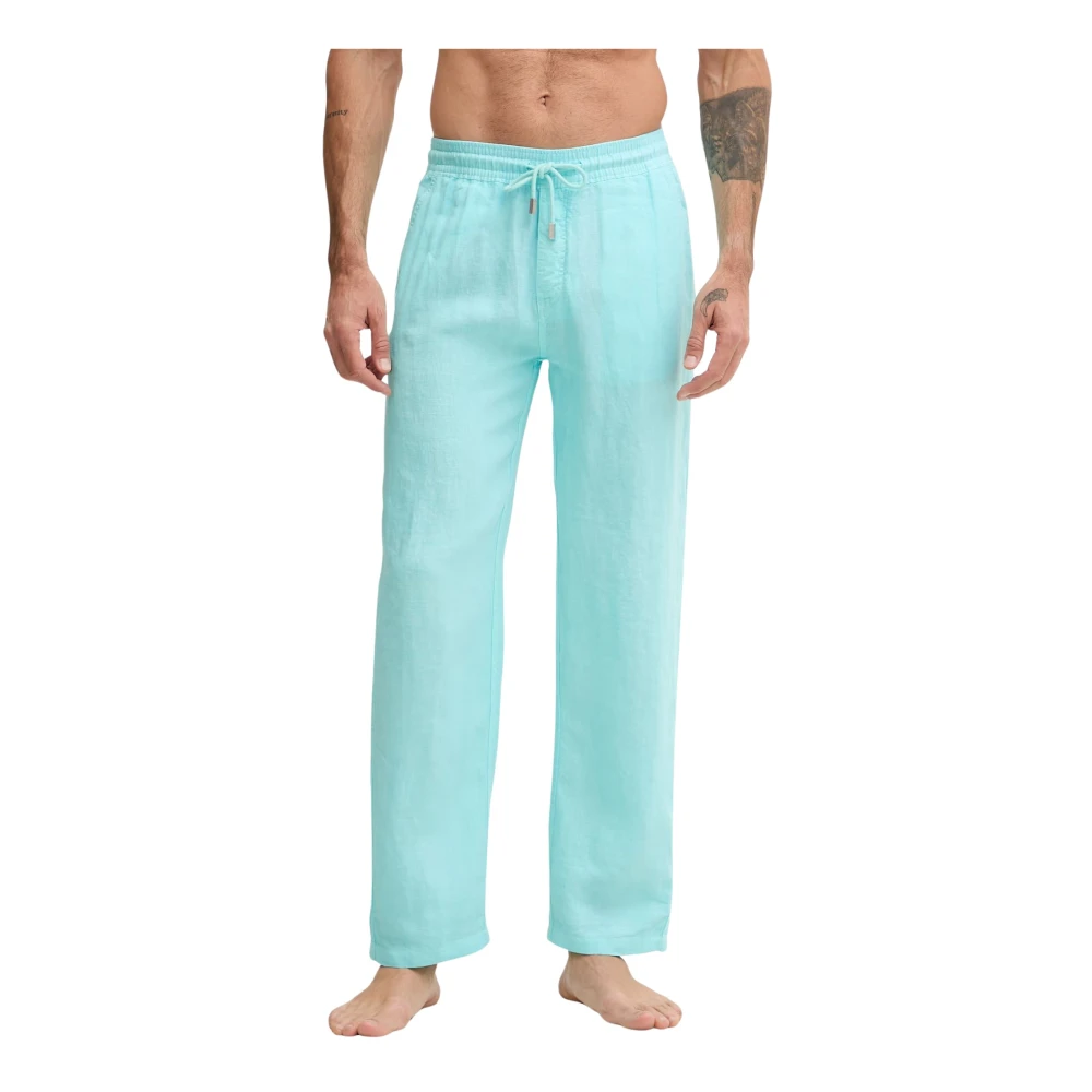 Vilebrequin Uomo Blu - Linen Comfort Pants Solid - Trousers - M - Immagine 4