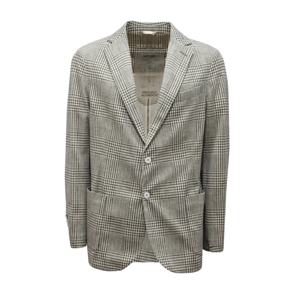 Circolo 1901 Men's Multicolor Cn4795 Glen Check Piquet Jacket - Blazers - M - Jackets