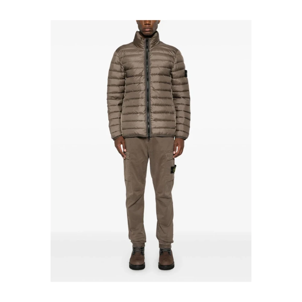 Stone Island Bruine Broek met Zakken Brown Heren