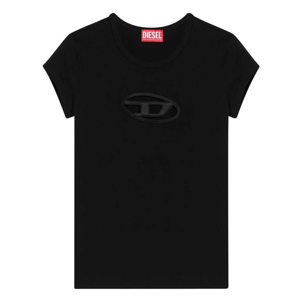 Diesel Korte mouwen ronde hals T-shirt Black Dames
