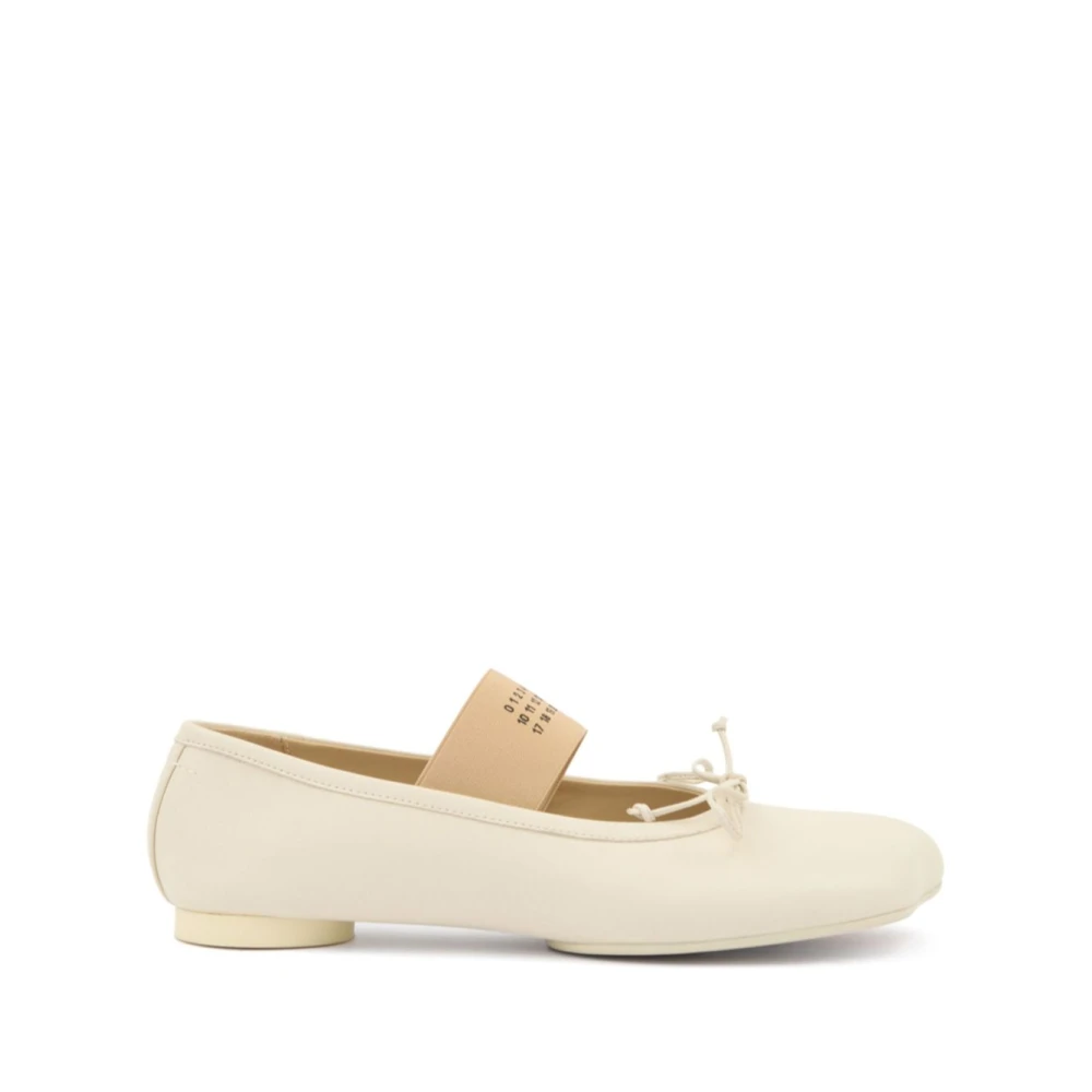 Mm6 Maison Margiela Women's Beige Ballerina Flats For