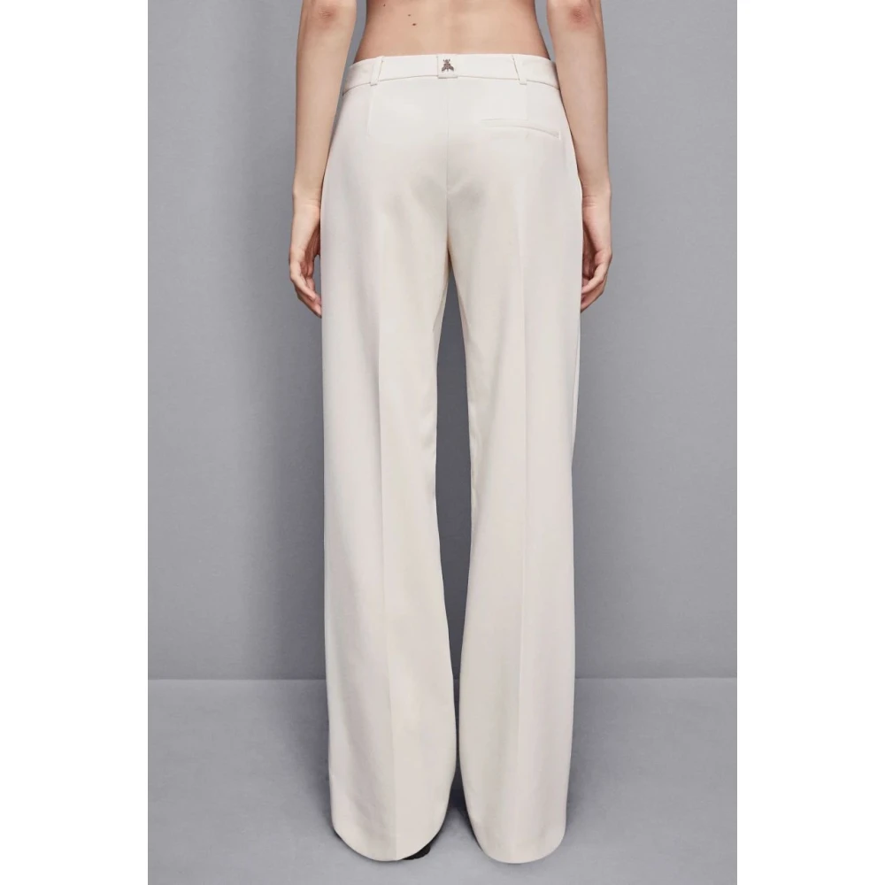 PATRIZIA PEPE Chique Twill Straight Leg Broek White Dames