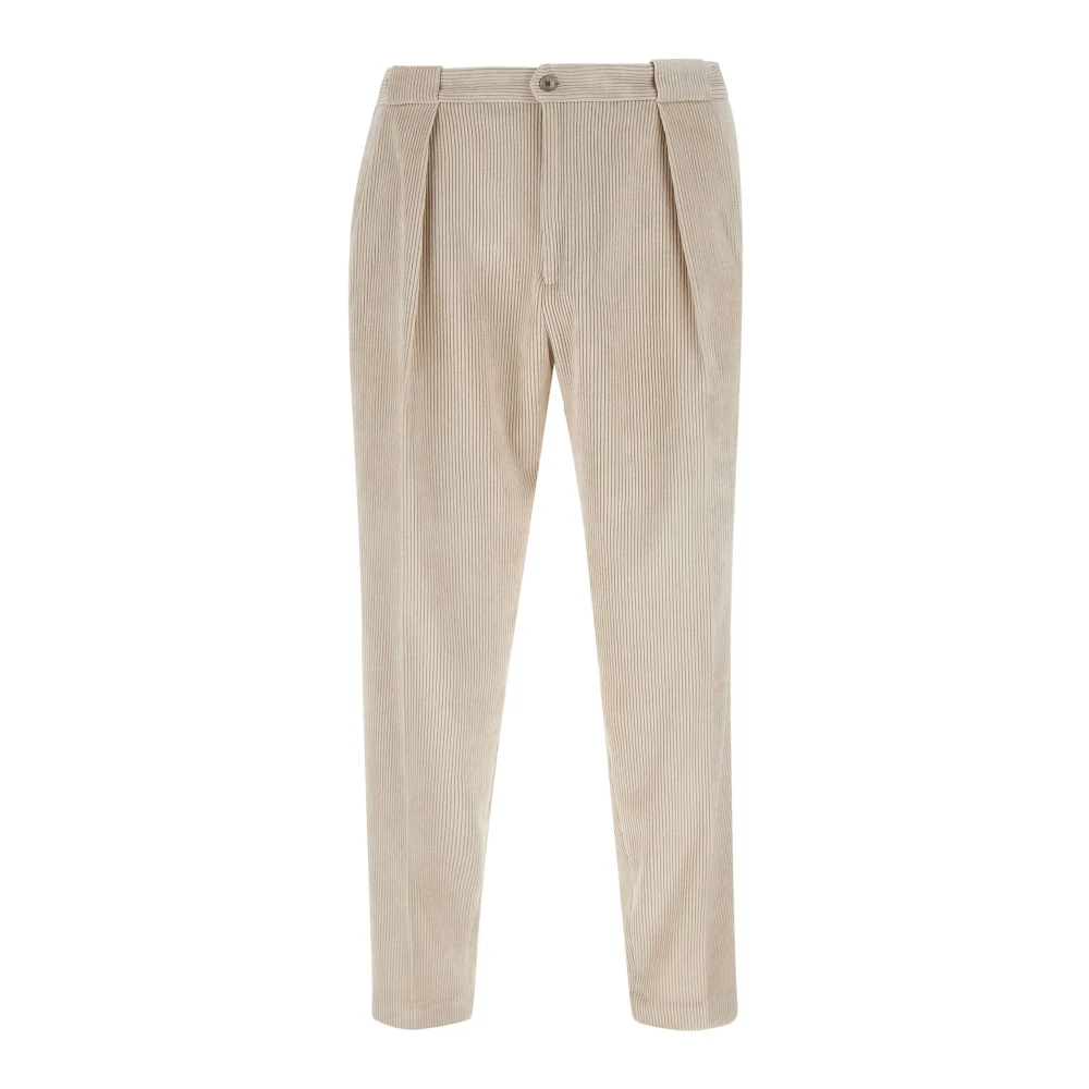 Briglia Wijde Corduroy Broek Zand Beige Heren