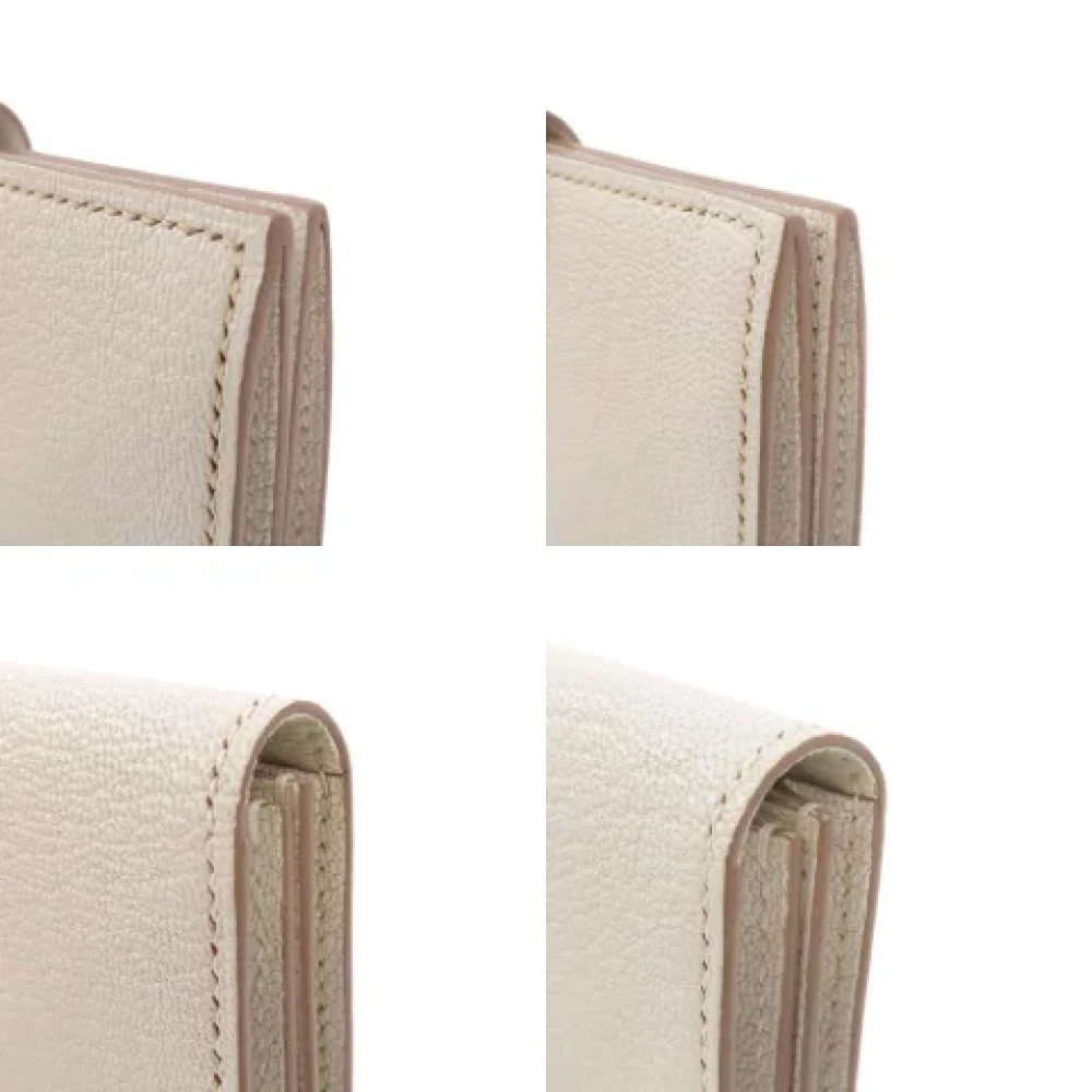 Hermès Vintage Pre-owned Leather wallets White Dames