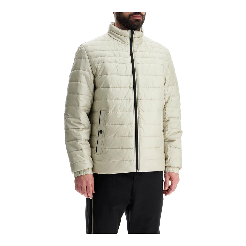 Boss Gewatteerd Jack met Rits voor Herfst-Winter Beige Heren