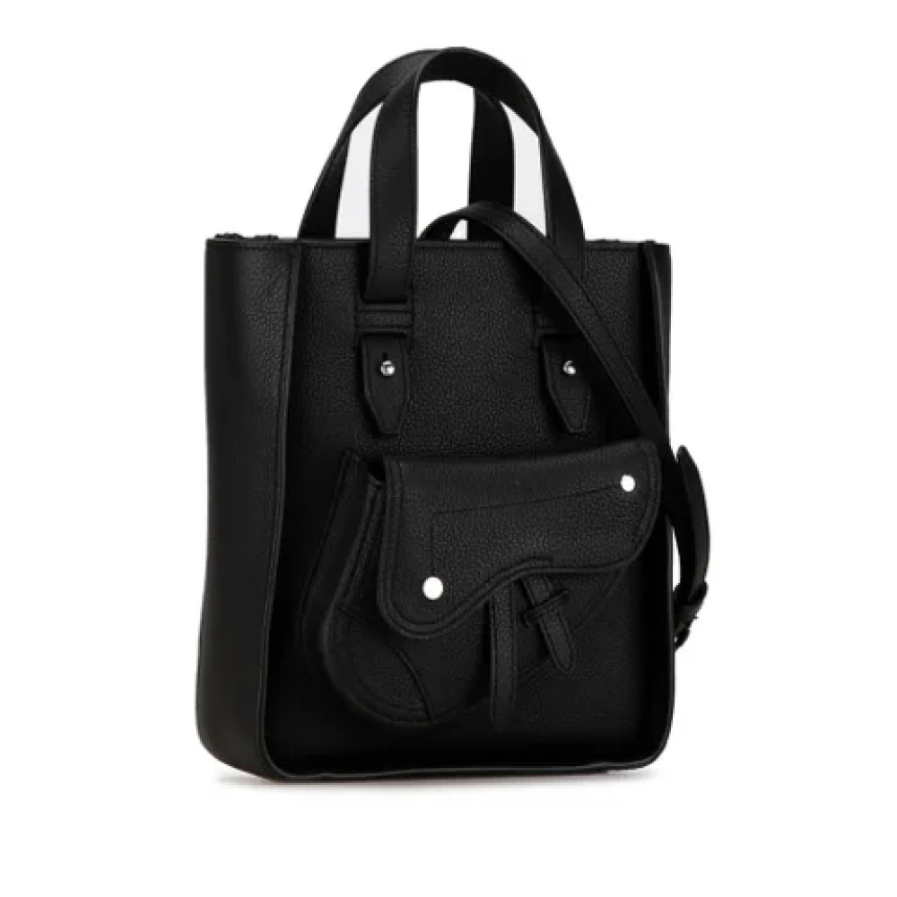Dior Vintage Pre-owned Leather dior-bags Black Dames