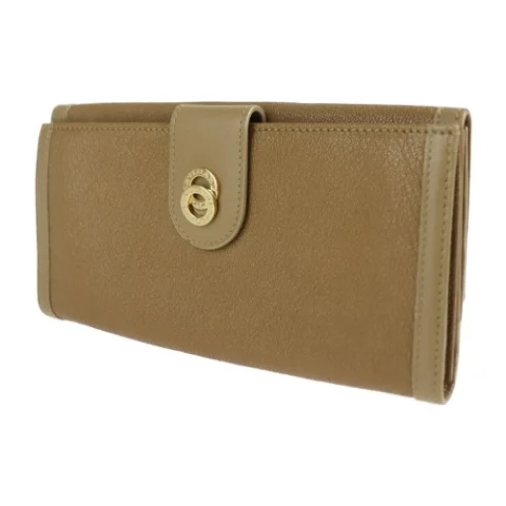 Bvlgari Vintage Pre-owned Leather wallets Brown Dames