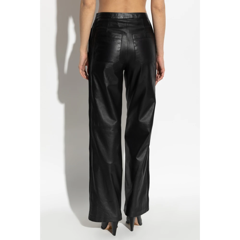 IRO Leren broek Uleth Black Dames