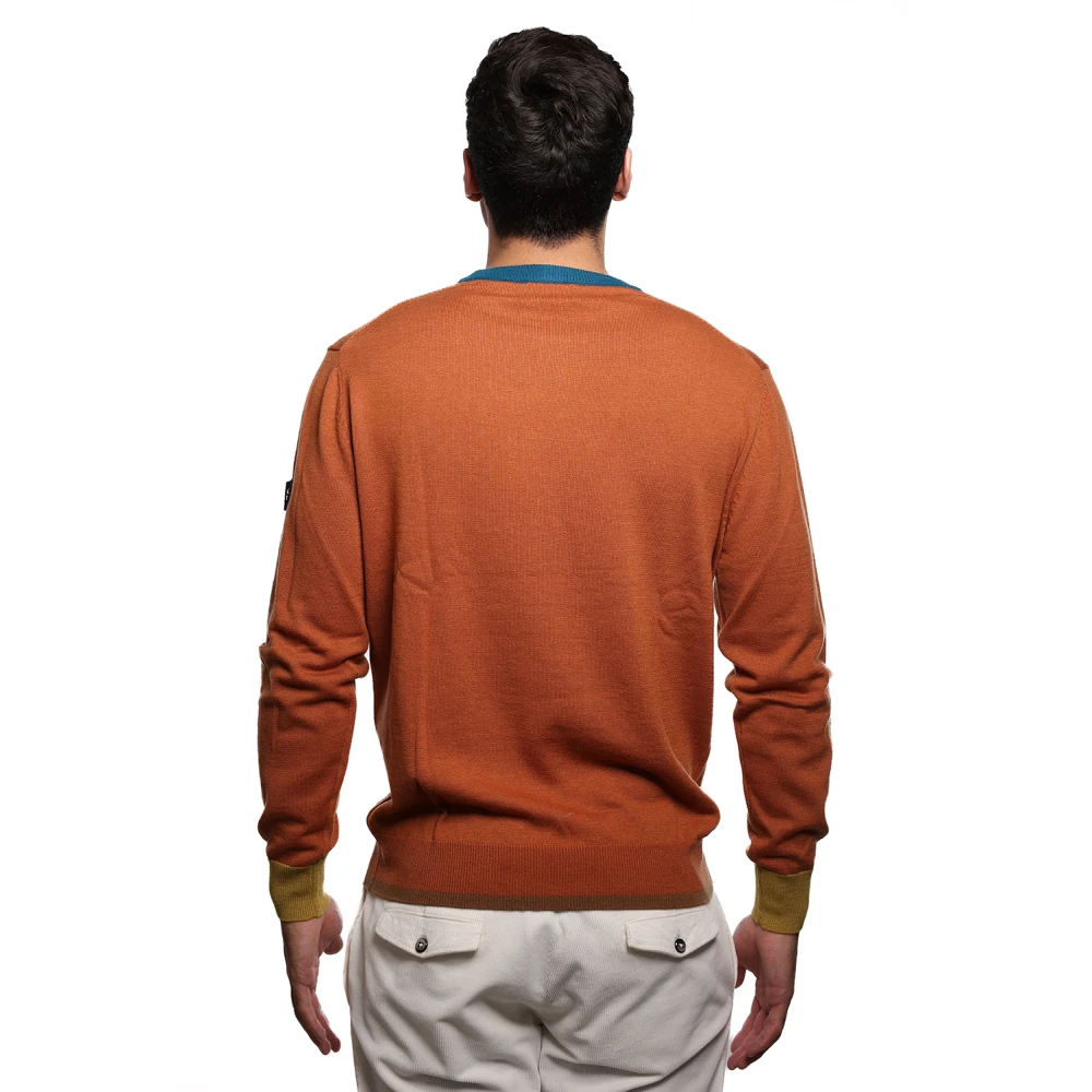 Peuterey Oranje Gebreide Trui New Marlon Stijl Orange Heren