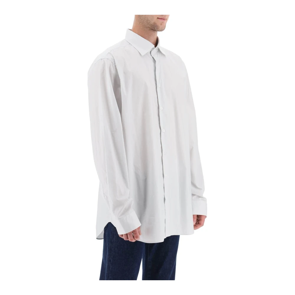 Raf Simons Bedrukt overhemd met achterwaartse opdruk White Heren