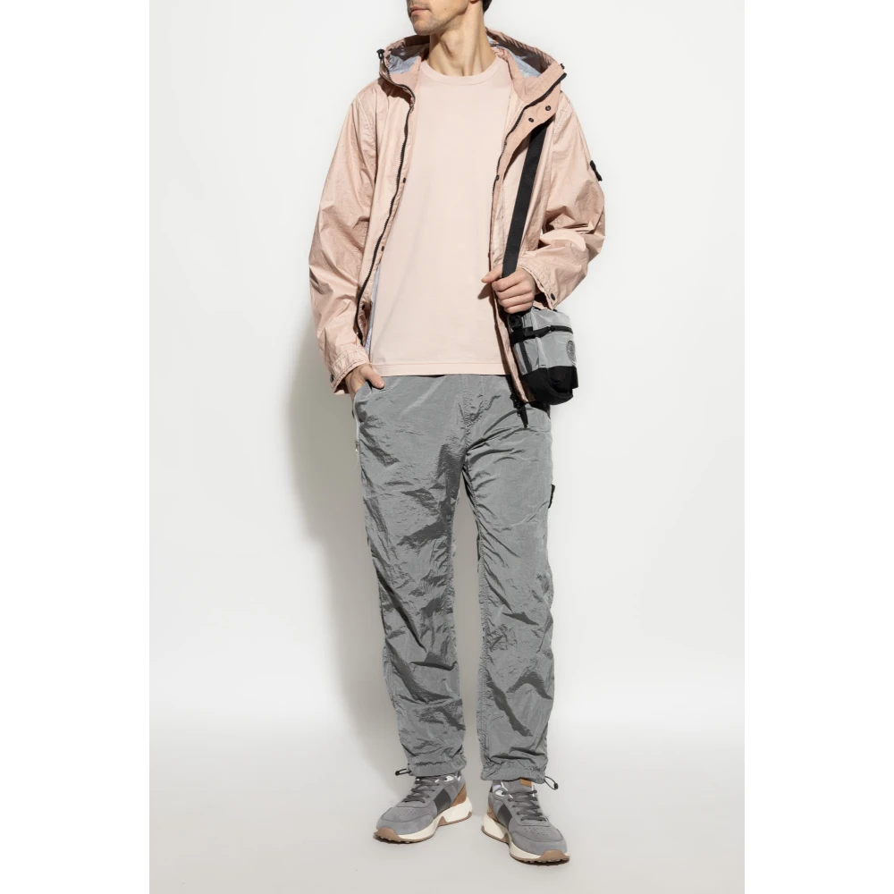 Stone Island Jas met logo Pink Heren