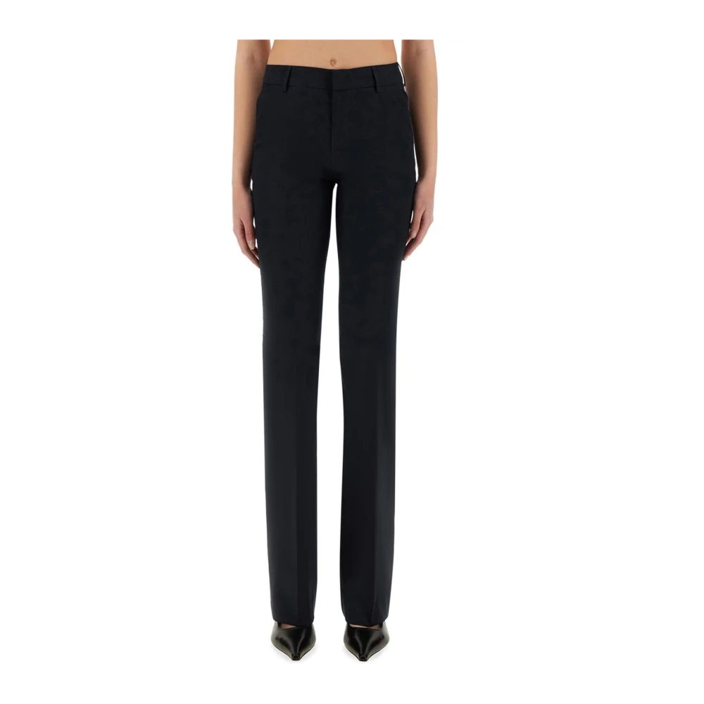 Pt Torino Women's Blue Straight Leg Trousers