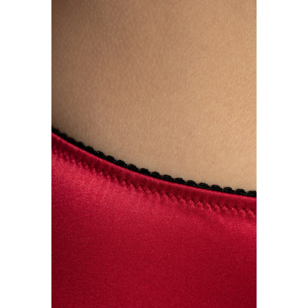 Dolce & Gabbana Zijden hoge tailleslip Red Dames