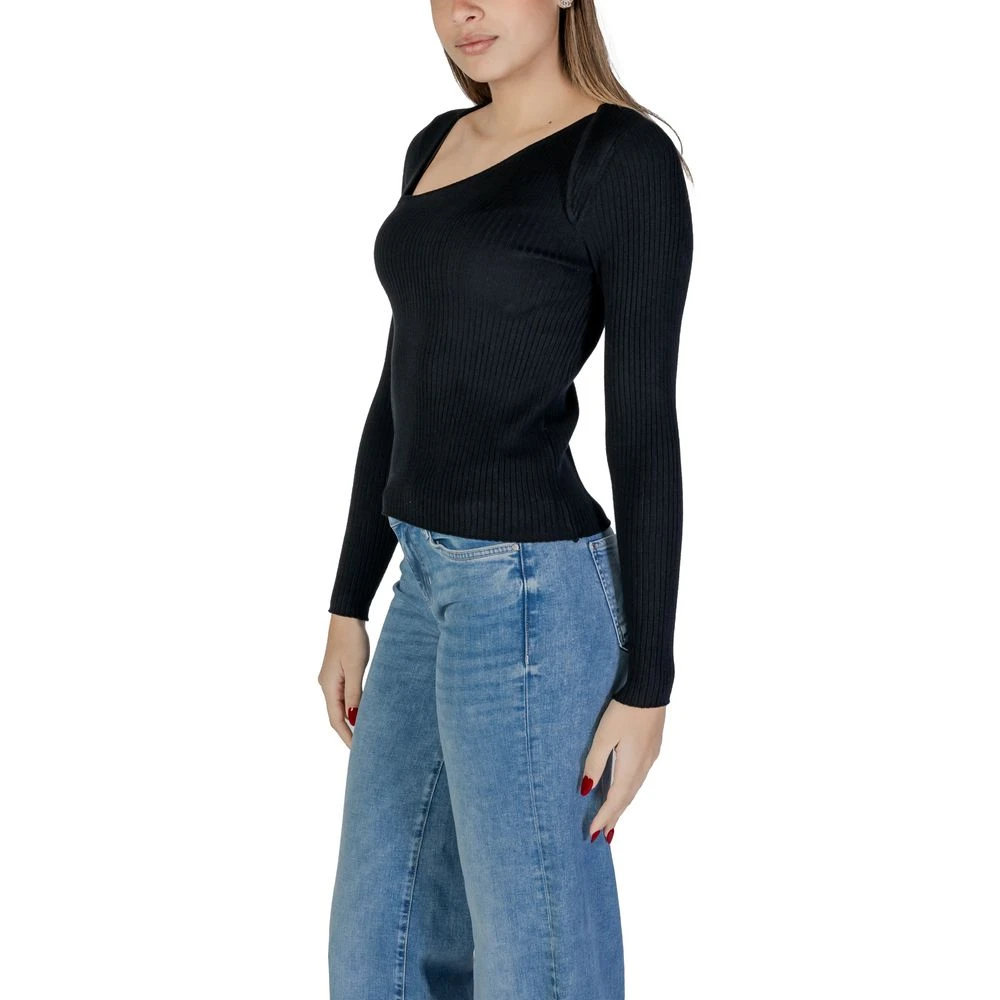 Vila Zwarte Viscose Tops & T-Shirt Black Dames