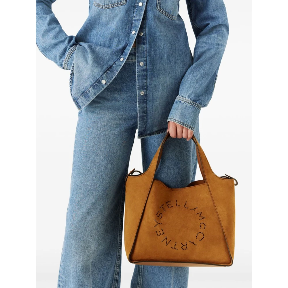 Stella Mccartney Bruine imitatie suède tas met studs Brown Dames