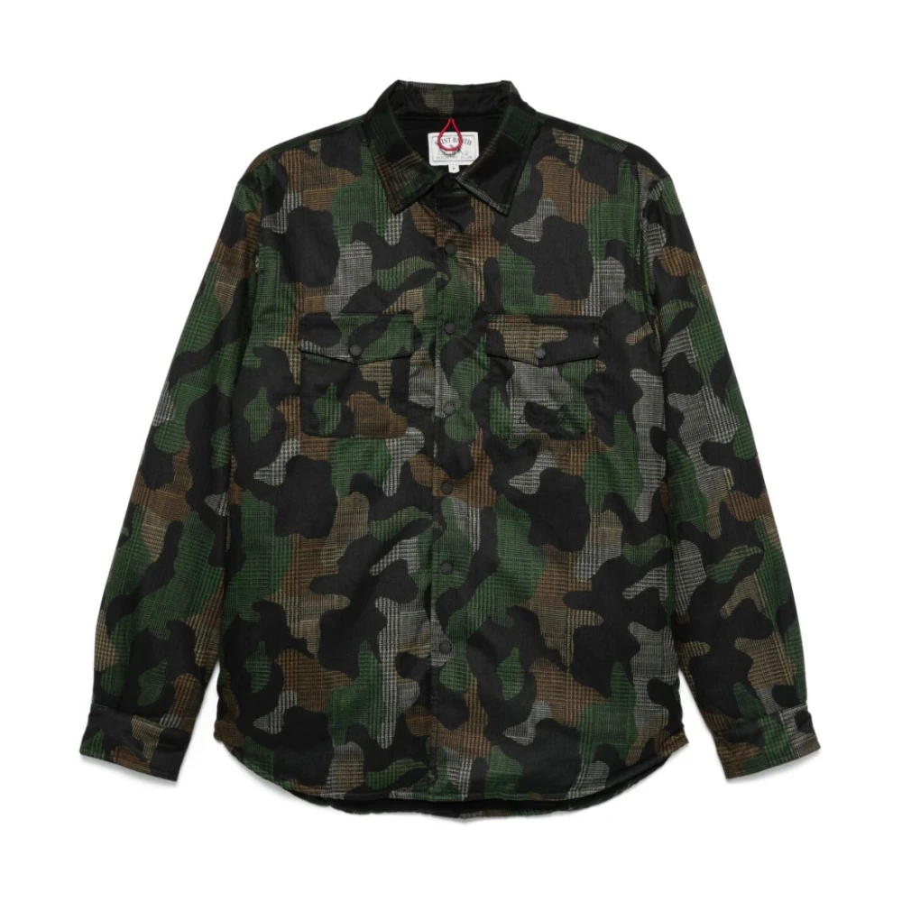 MC2 Saint Barth Camouflage Ribbed Jacket in Groen Green Heren