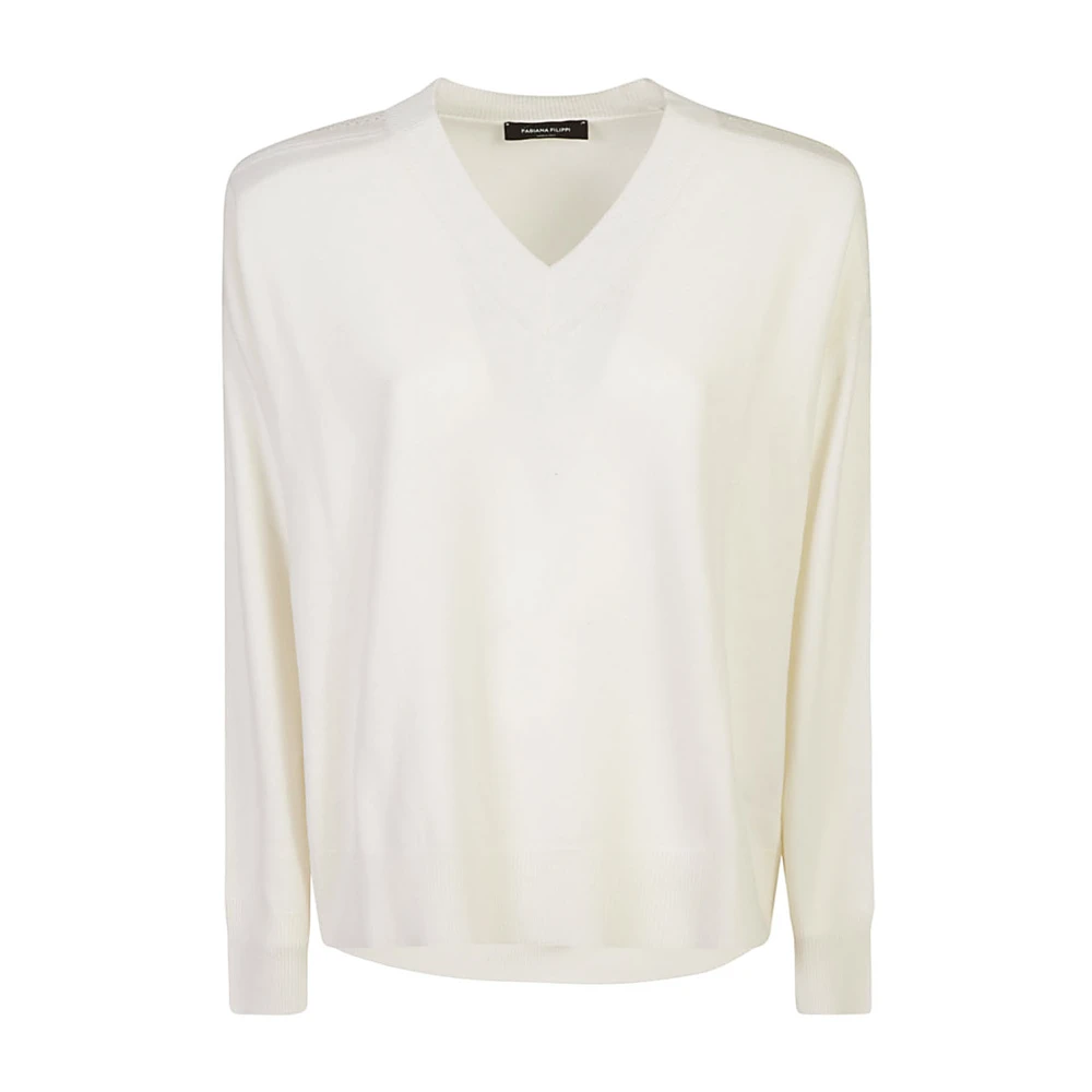 Fabiana Filippi Crème Sweatshirt Aw24 Dameskleding Beige Dames