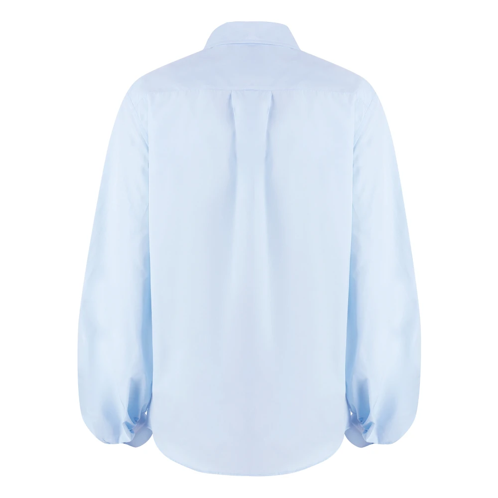 P.a.r.o.s.h. Katoenen Ballonmouw Shirt Blue Dames