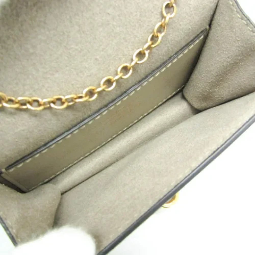 Salvatore Ferragamo Pre-owned Leather shoulder-bags Beige Dames