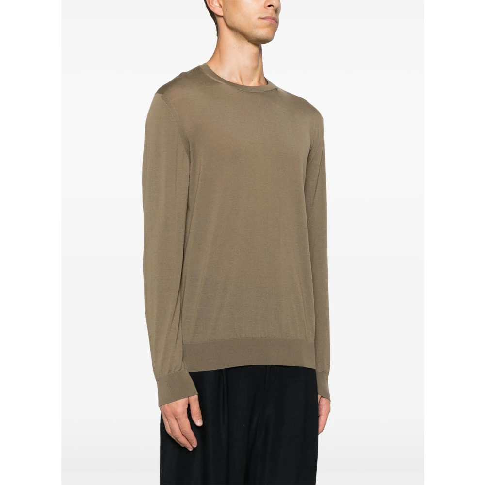 Ermenegildo Zegna Wol Crew-neck Gebreide kleding Green Heren