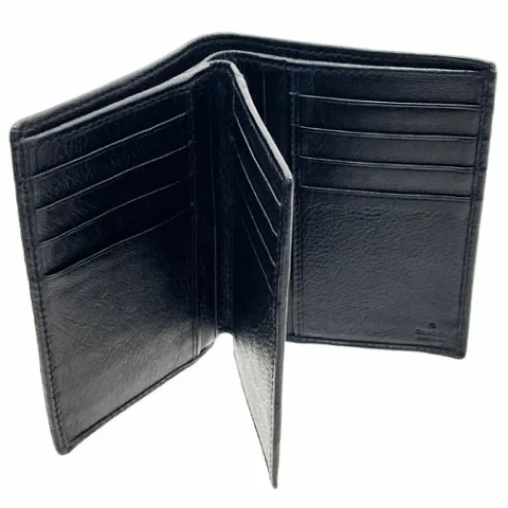 Gucci Vintage Pre-owned Leather wallets Black Heren
