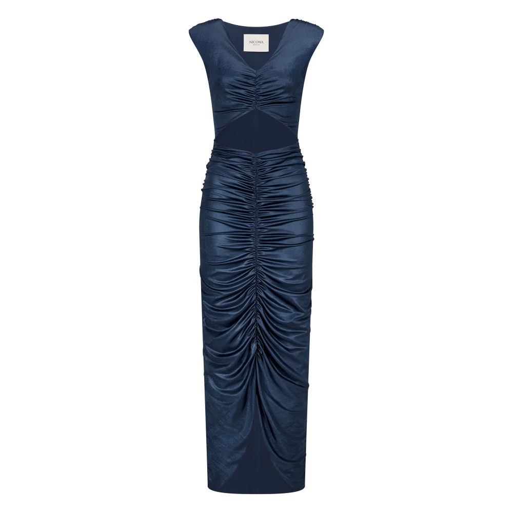 Nicowa Elegante Avondjurk met Cut-Out Blue Dames