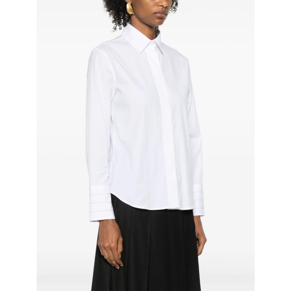 PESERICO Witte shirts voor vrouwen Aw24 White Dames