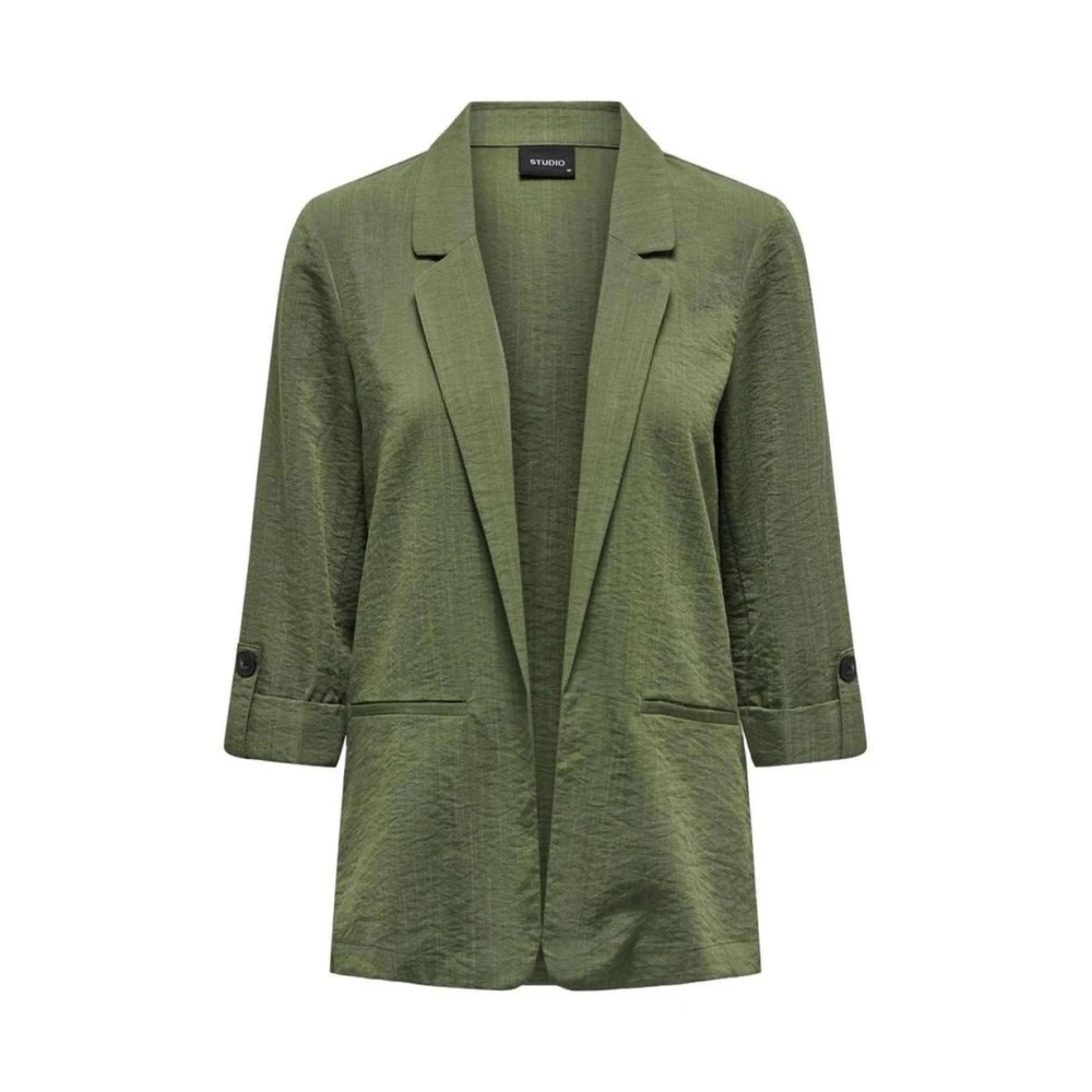 Only 3/4 Sleeve Blazer Casual Notch Collar Jacket - Female - Blazers - Green - 2XS - Jackets - Image 4
