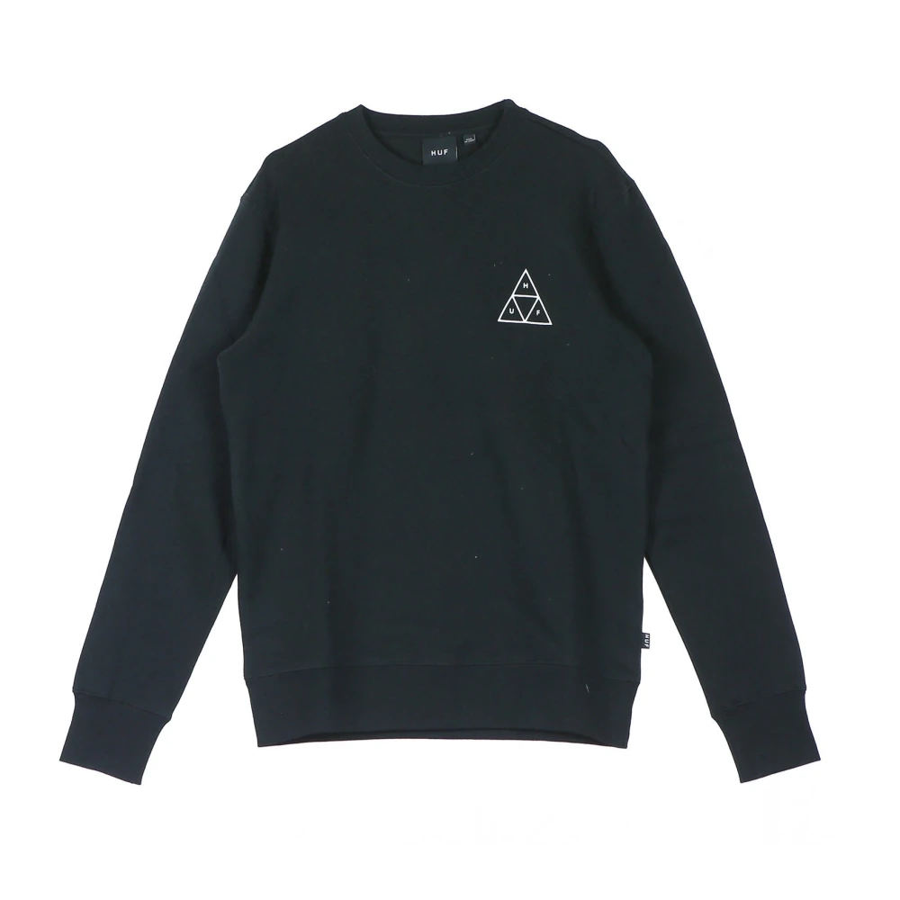 HUF Zwarte Crew Neck Sweatshirt Stijlvol Comfort Black Heren