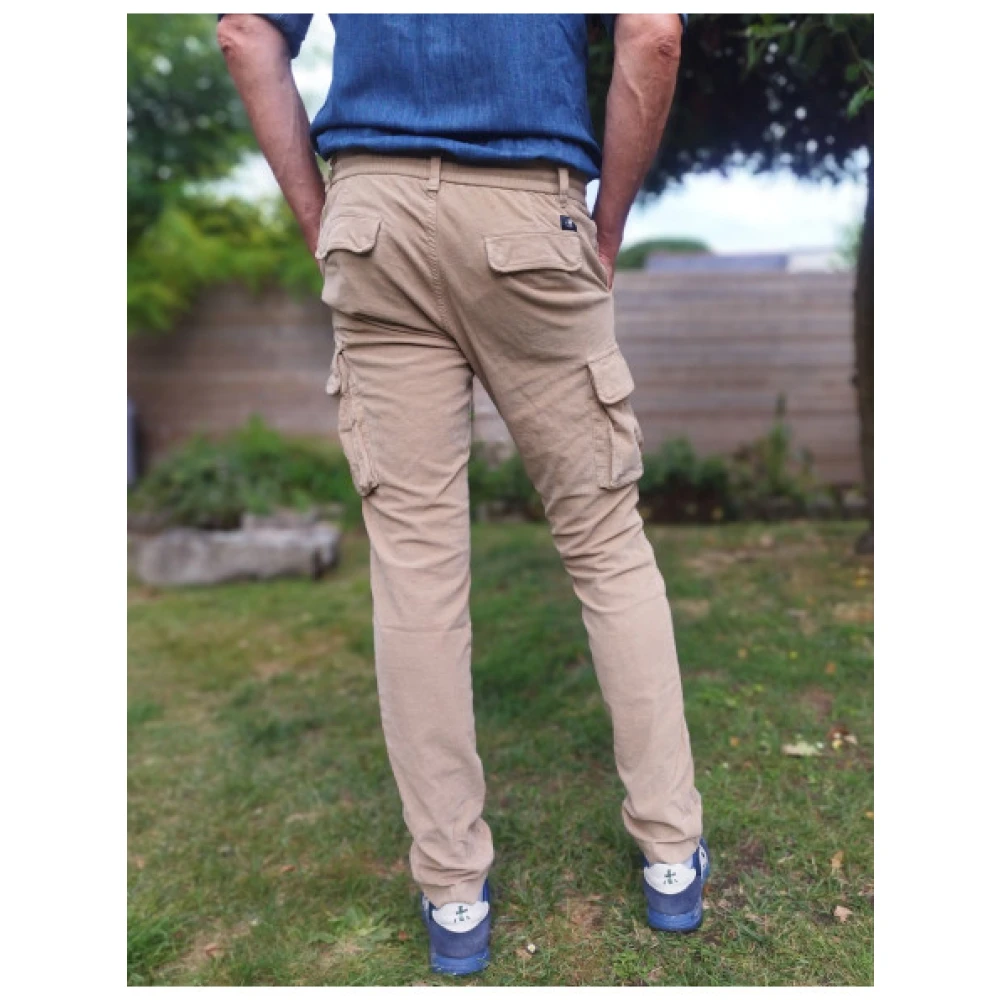 Mason's Velours Cargo Broek Beige Heren