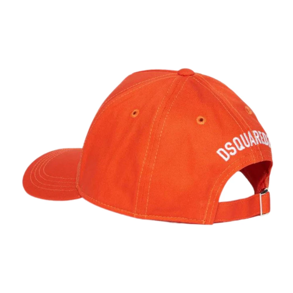 Dsquared2 Oranje Logo Pet met Klep Orange Unisex
