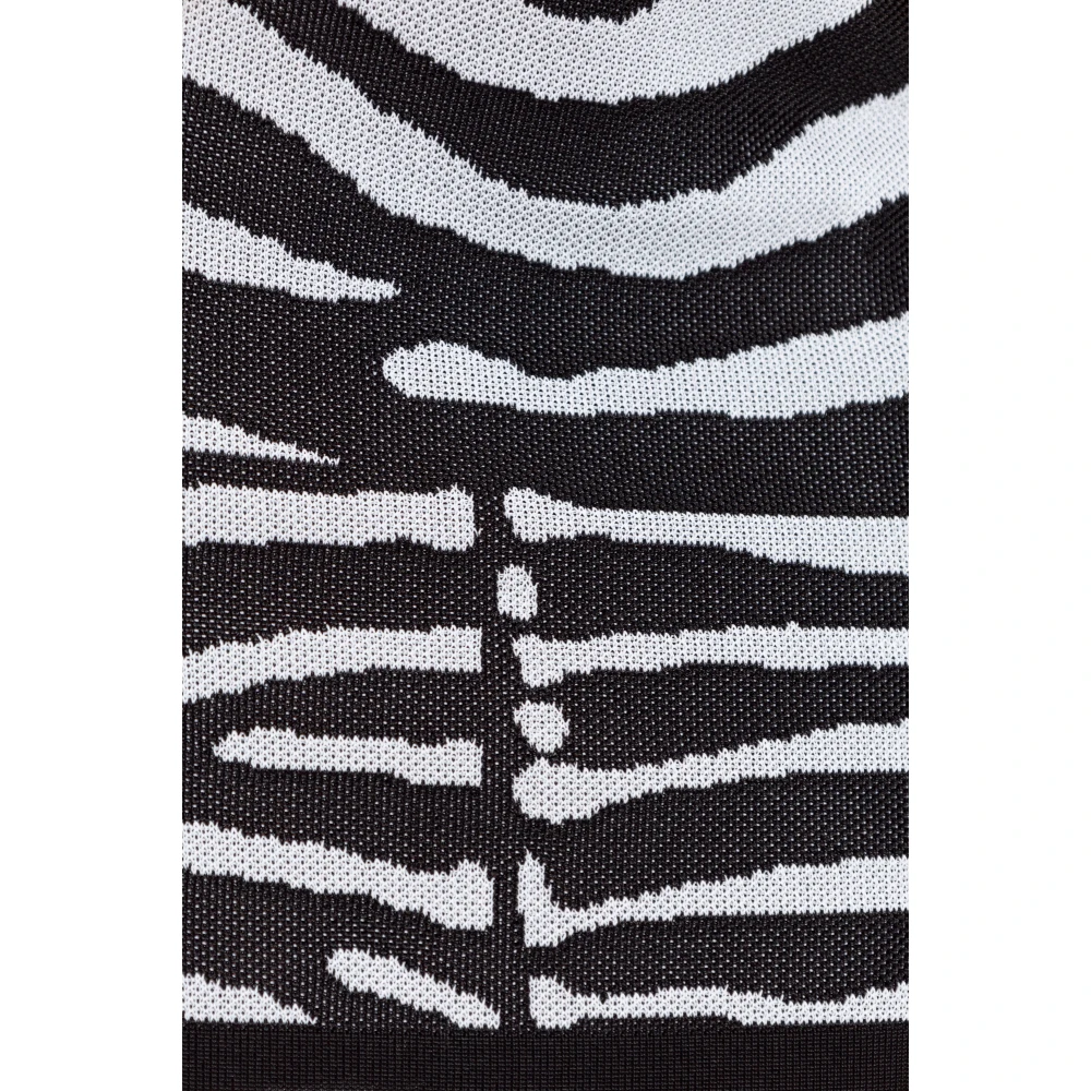 Balmain Cardigan met dierenprint Black Dames