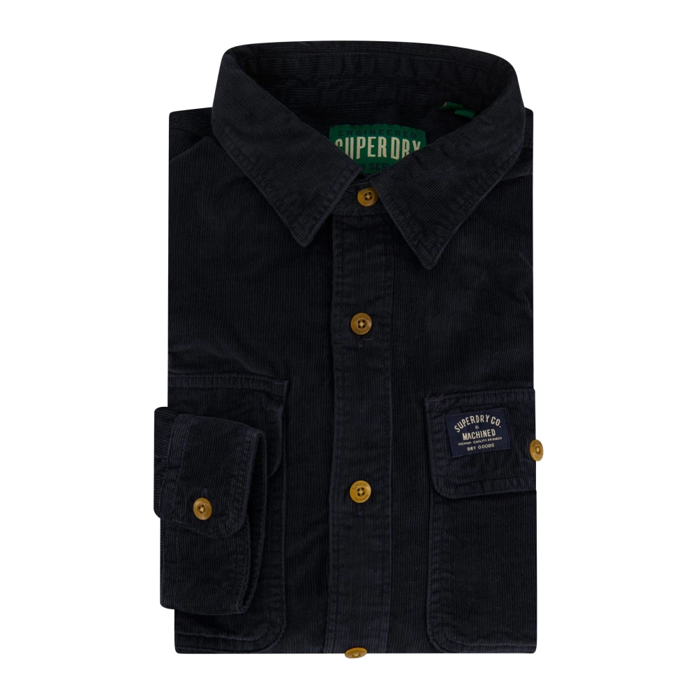 Superdry Casual Donkerblauw Overhemd Blue Heren