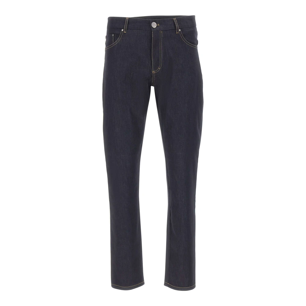 Rrd Men's Blue Slim Fit Jeans, 3XL, Marina 5T Trousers