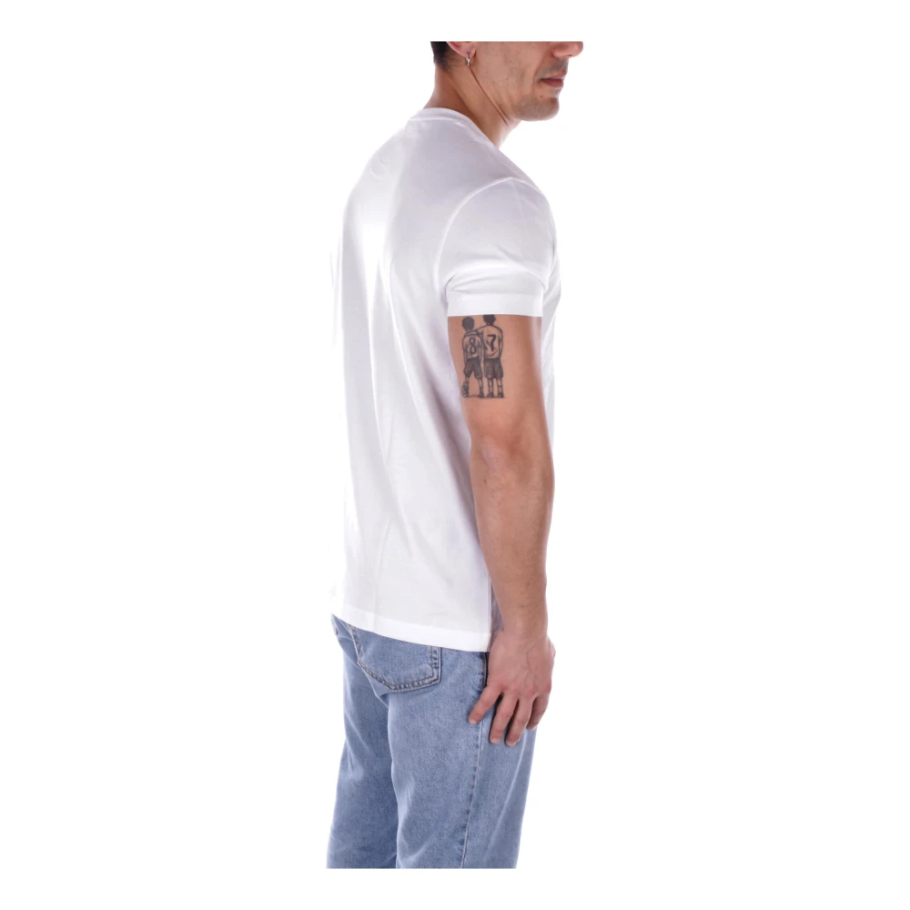 Fay Wit Logo Front T-shirts en Polo's White Heren